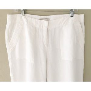 For the Republic Pants - FOR THE REPUBLIC WHITE LINEN ROLL HEM PANTS SZ 14 For the Republic Pants - FOR THE REPUBLIC WHITE LINEN ROLL HEM PANTS SZ 14